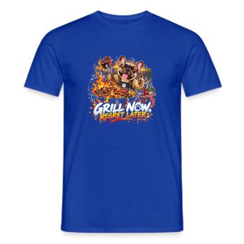  Grill Now Regret Later Französische Bulldogge - Männer T-Shirt - Dunkelblau - Vorne - AI Model Male 178 light (178cm)