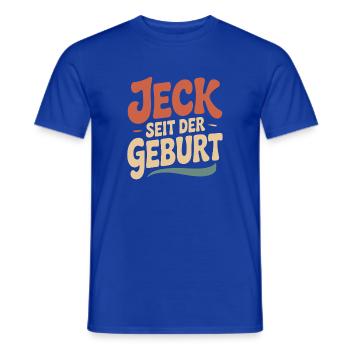 Jeck seit der Geburt Kölner Karneval Rosenmontag - Männer T-Shirt - Dunkelblau - Vorne - AI Model Male 178 light (178cm)