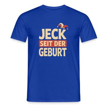 Jeck seit der Geburt Kölner Karneval Rosenmontag - Männer T-Shirt - Dunkelblau - Vorne - AI Model Male 178 light (178cm)