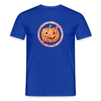 Verbotener Halloween Kürbis Aquarell - Männer T-Shirt - Dunkelblau - Vorne - AI Model Male 178 light (178cm)