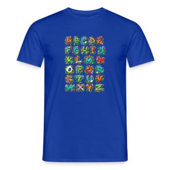 Explosives Tropenalphabet - Männer T-Shirt - Dunkelblau - Vorne - AI Model Male 178 light (178cm)