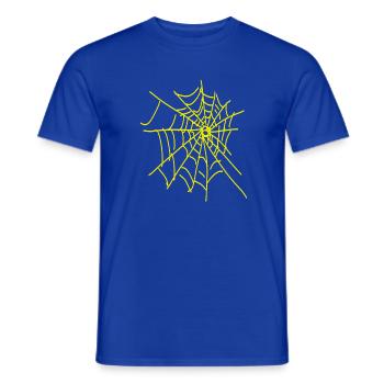 gelbes spinnennetz  - Männer T-Shirt - Dunkelblau - Vorne - AI Model Male 178 light (178cm)