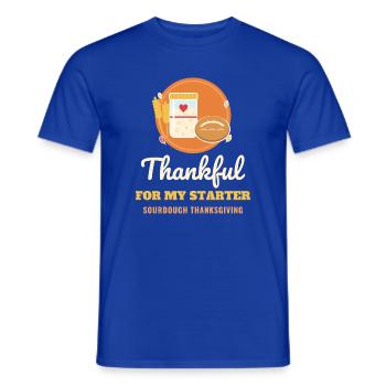 Dankbar für meinen Starter-Sauerteigbäcker - Männer T-Shirt - Dunkelblau - Vorne - AI Model Male 178 light (178cm)