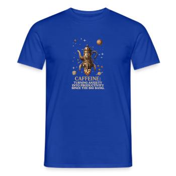 Lustiges Kaffee Shirt, Caffeine Steampunk - Männer T-Shirt - Dunkelblau - Vorne - AI Model Male 178 light (178cm)