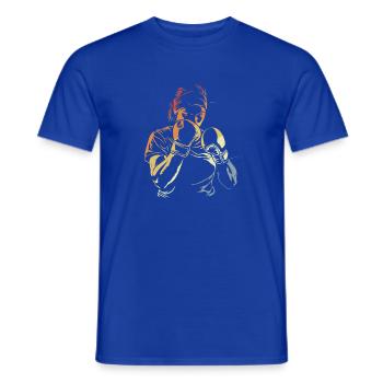 Retro Boxerin - Männer T-Shirt - Dunkelblau - Vorne - AI Model Male 178 light (178cm)