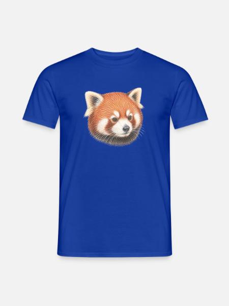 Kopfporträt des roten Pandas - Männer T-Shirt - Dunkelblau