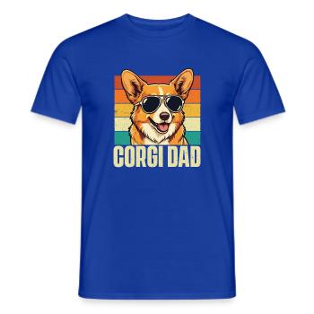 Corgi-Vater – Walisischer Corgi-Hundeliebhaber Corgi-Vater - Männer T-Shirt - Dunkelblau - Vorne - AI Model Male 178 light (178cm)