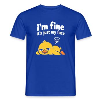 Entspanntes Entengesicht-Meme - Männer T-Shirt - Dunkelblau - Vorne - AI Model Male 178 light (178cm)
