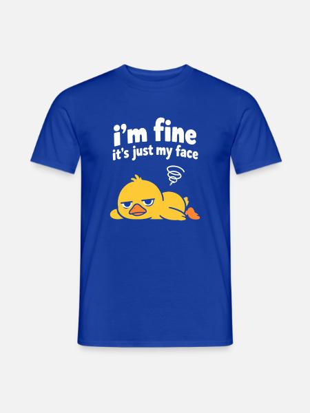 Entspanntes Entengesicht-Meme - Männer T-Shirt - Dunkelblau