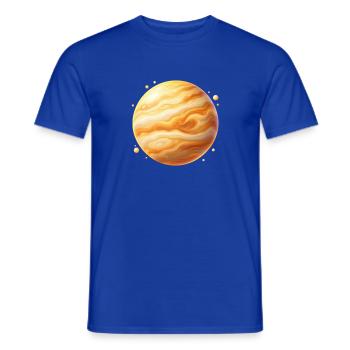 Goldplanet Jupiter Wirbel - Männer T-Shirt - Dunkelblau - Vorne - AI Model Male 178 light (178cm)