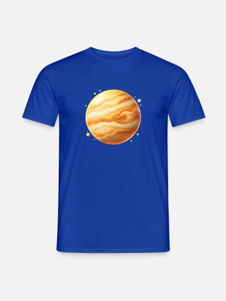 Goldplanet Jupiter Wirbel - Männer T-Shirt - Dunkelblau