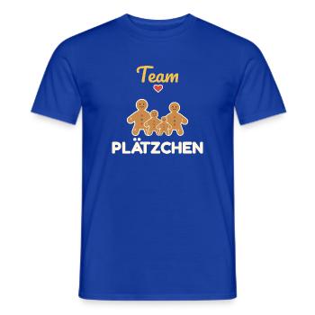 Team Plätzchen – Familien Weihnachtsoutfit - Männer T-Shirt - Dunkelblau - Vorne - AI Model Male 178 light (178cm)