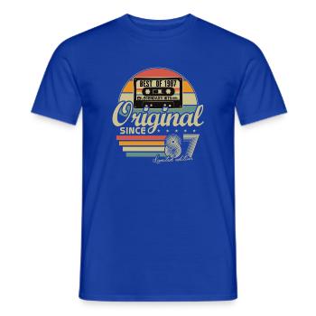 Original 1987 Jahrgang Vintage Geburtstag Retro - Männer T-Shirt - Dunkelblau - Vorne - AI Model Male 178 light (178cm)