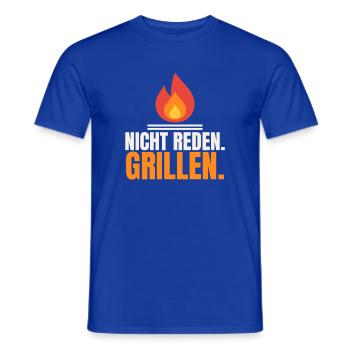 Nicht reden. Grillen. – Grillmeister Spruch - Männer T-Shirt - Dunkelblau - Vorne - AI Model Male 178 light (178cm)
