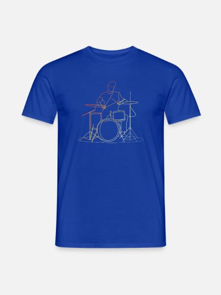 Schlagzeuger Retro Look - Männer T-Shirt - Dunkelblau