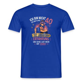 40 Geburtstag Frau Geschenk Lustiger Spruch - Männer T-Shirt - Dunkelblau - Vorne - AI Model Male 178 light (178cm)