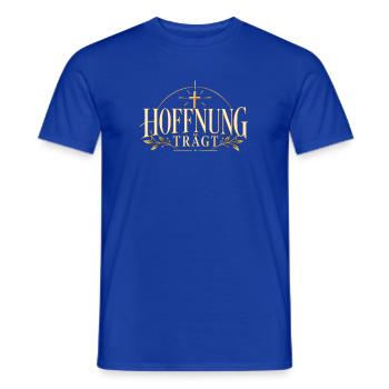 Glaube trägt Geschenkidee Christliches Design - Männer T-Shirt - Dunkelblau - Vorne - AI Model Male 178 light (178cm)