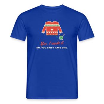 Ja, ich habe es zum Weihnachtspullover gemacht - Männer T-Shirt - Dunkelblau - Vorne - AI Model Male 178 light (178cm)