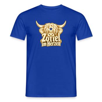 Hochlandrind Fan Geschenk Bauernhof Landleben - Männer T-Shirt - Dunkelblau - Vorne - AI Model Male 178 light (178cm)