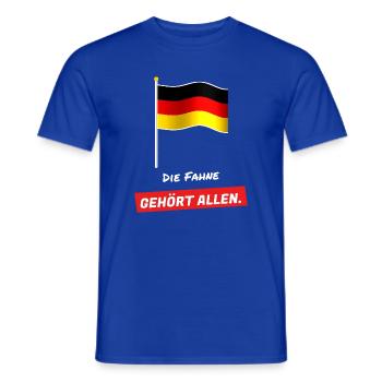 Die Fahne gehört allen - Schwarz Rot Gold - Männer T-Shirt - Dunkelblau - Vorne - AI Model Male 178 light (178cm)