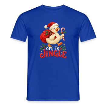 Jingle Duck Weihnachtsfreude - Männer T-Shirt - Dunkelblau - Vorne - AI Model Male 178 light (178cm)