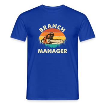 Filialleiter – Baumpfleger, Baumarzt, Kettensäge, - Männer T-Shirt - Dunkelblau - Vorne - AI Model Male 178 light (178cm)