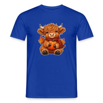 Gemütliche Highland-Kuh - Männer T-Shirt - Dunkelblau - Vorne - AI Model Male 178 light (178cm)