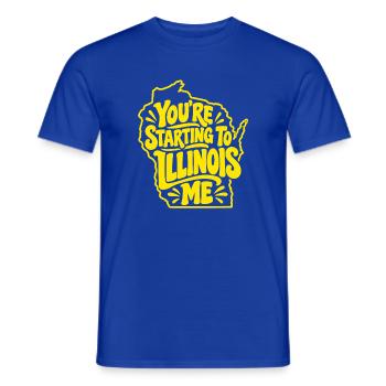 Du fängst an mich Illinois zu nennen - Männer T-Shirt - Dunkelblau - Vorne - AI Model Male 178 light (178cm)