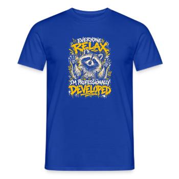 Raccoon Graffiti: Professionell entwickelt - Männer T-Shirt - Dunkelblau - Vorne - AI Model Male 178 light (178cm)