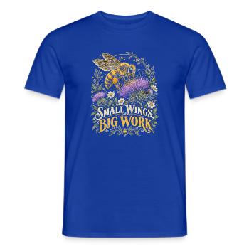 Kleine Flügel Großes Werk - Männer T-Shirt - Dunkelblau - Vorne - AI Model Male 178 light (178cm)