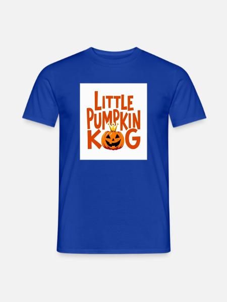 Kleiner Kürbiskönig Halloween-Design - Männer T-Shirt - Dunkelblau
