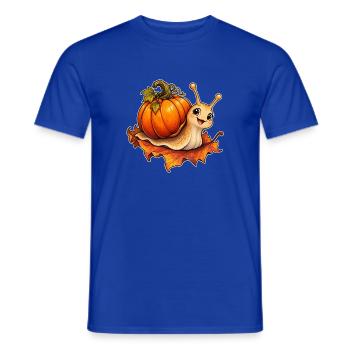 Kürbisschnecke - Männer T-Shirt - Dunkelblau - Vorne - AI Model Male 178 light (178cm)