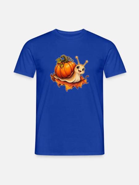 Kürbisschnecke - Männer T-Shirt - Dunkelblau