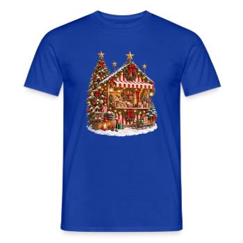 Weihnachtsmarkt-Chalet - Männer T-Shirt - Dunkelblau - Vorne - AI Model Male 178 light (178cm)