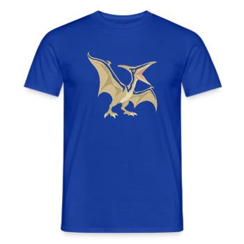 Blau gestreifter Flugsaurier im Vintage-Stil - Männer T-Shirt - Dunkelblau - Vorne - AI Model Male 178 light (178cm)