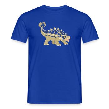 Blau gestreifter Ankylosaurus im Vintage-Stil - Männer T-Shirt - Dunkelblau - Vorne - AI Model Male 178 light (178cm)