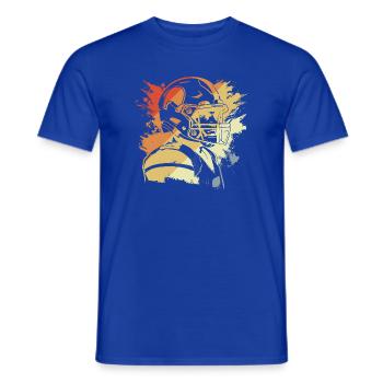 Vintage Football - Männer T-Shirt - Dunkelblau - Vorne - AI Model Male 178 light (178cm)