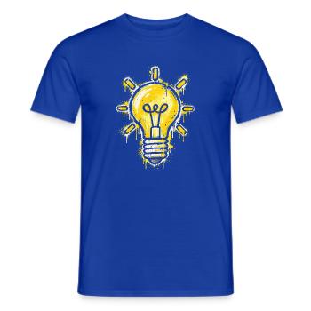 Leuchtende Idee Motiv - Männer T-Shirt - Dunkelblau - Vorne - AI Model Male 178 light (178cm)