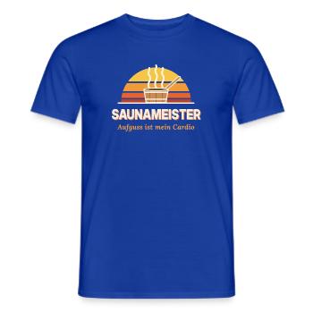 SaunaMeister Aufguss Cardio - Männer T-Shirt - Dunkelblau - Vorne - AI Model Male 178 light (178cm)