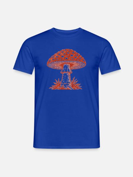 Fliegenpilz Illustration - Männer T-Shirt - Dunkelblau