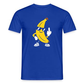 Bananenrebell: Kühner Mittelfinger - Männer T-Shirt - Dunkelblau - Vorne - AI Model Male 178 light (178cm)