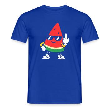 Watermelon Rebel mit Sonnenbrille - Männer T-Shirt - Dunkelblau - Vorne - AI Model Male 178 light (178cm)