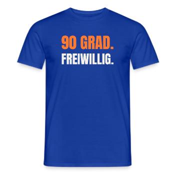 Sauna Spruch: 90 Grad. Freiwillig. - Männer T-Shirt - Dunkelblau - Vorne - AI Model Male 178 light (178cm)