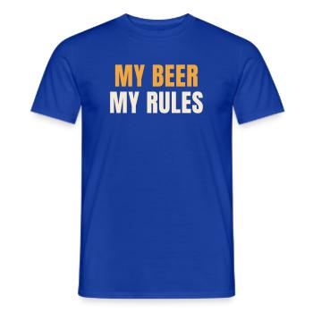 Ma bière Ma règle Bière Drôle Dit Chemise - T-shirt homme - bleu foncé - Devant - AI Model Male 178 light (178cm)