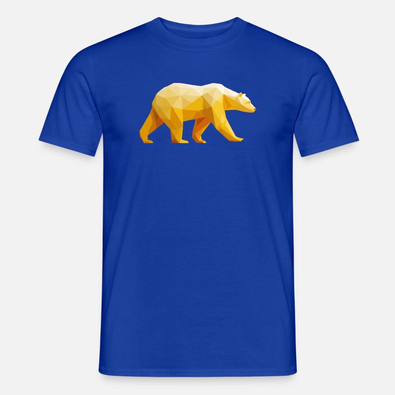 Polar Bär Polygon Eisbär Winter - Männer T-Shirt - Dunkelblau