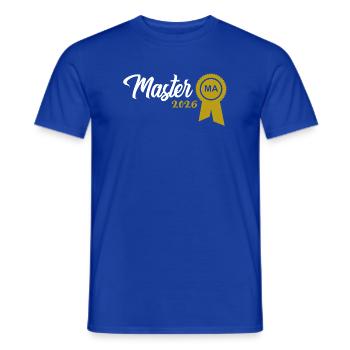 Master's degree passed in 2026 Graduation ceremony - Men's T-Shirt - majorelle blue - Front - AI Model Male 178 light (178cm)