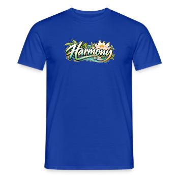Harmony: Lotusfluss Zen-Muster - Männer T-Shirt - Dunkelblau - Vorne - AI Model Male 178 light (178cm)