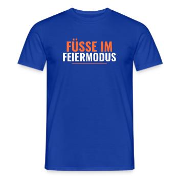 Füße im Feiermodus – Finisher Shirt Läufer - Männer T-Shirt - Dunkelblau - Vorne - AI Model Male 178 light (178cm)