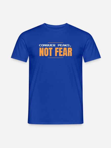 Erobere Gipfel und fürchte nicht Bergmotiv - Männer T-Shirt - Dunkelblau