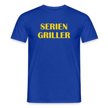 Seriengriller - die Lizenz zum Grillen Grillchef - Männer T-Shirt - Dunkelblau - Vorne - AI Model Male 178 light (178cm)